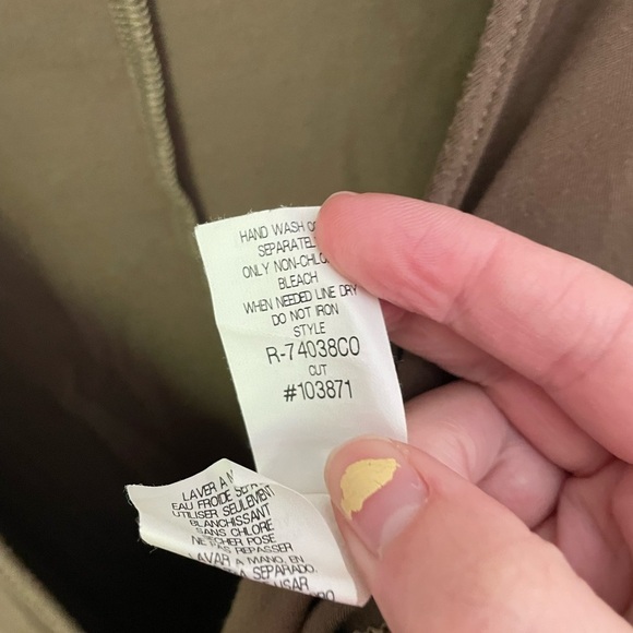 Trina Turk Olive Coverup Dress with Gold Accent - Picture 7 of 8